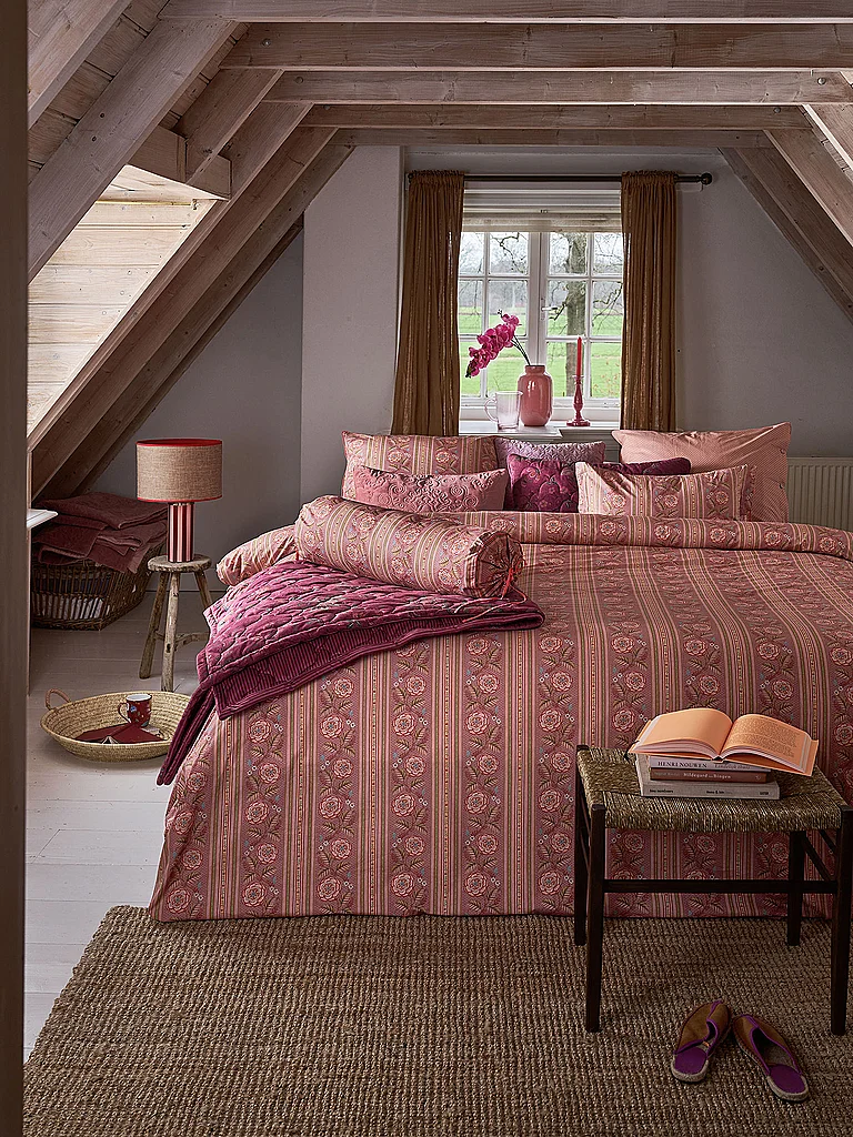 PIP STUDIO Ropa de cama de percal ROSA RANI 70x90cm/140x200cm Rosa rosa